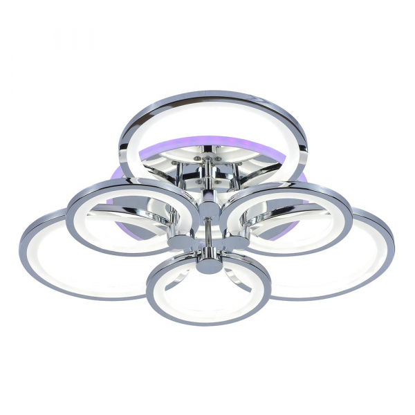 Люстра светодиодная Profit Light 1277/6 CHR A 144W+8W RGB 3000-6500K пульт