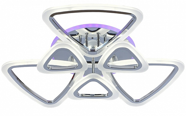 Люстра светодиодная Profit Light 10007/3+3 CHR 114W+8W RGB 3000-6500K пульт