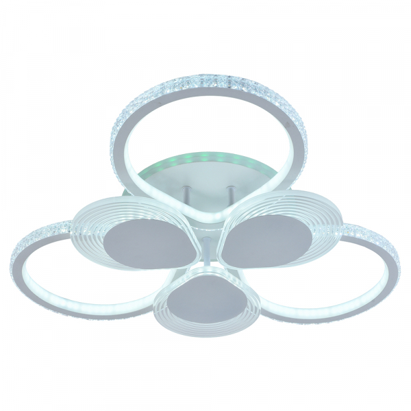 Люстра светодиодная Profit Light 5891/3+3A WHT 186W+8W RGB 3000-6000K пульт