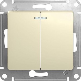 Механизм выключателя 2-кл. СП GLOSSA 10А IP20 10AX с подсветкой беж. SchE