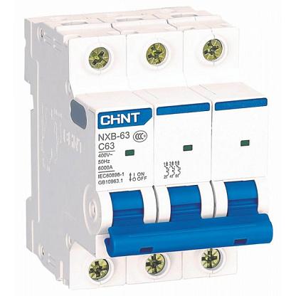 Выключатель автоматический модульный 3п C 63А 4.5кА NXB-63S (R) CHINT
