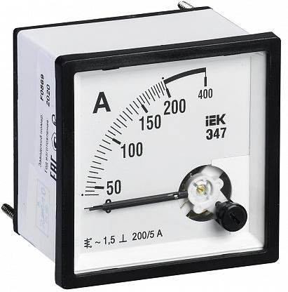 Амперметр Э47 72х72мм 200/5А кл. точн. 1.5 IEK