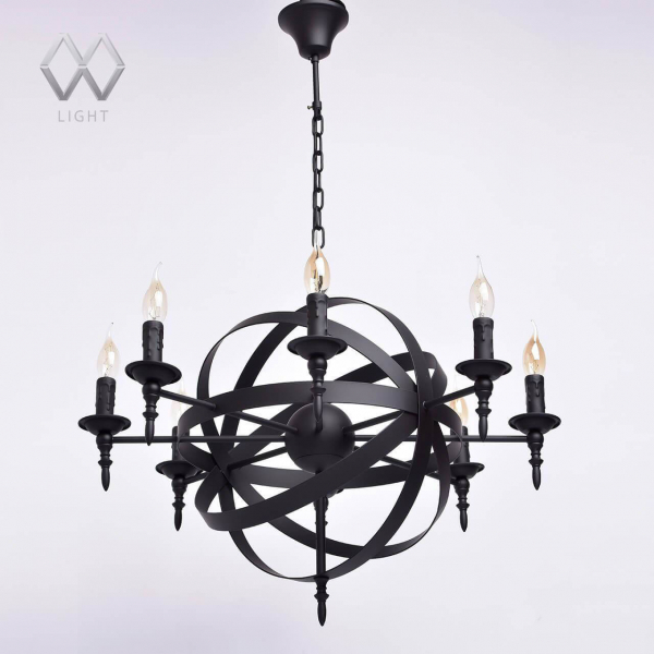 Подвесная люстра MW-Light Замок 8*E14 D680 H950/1230мм