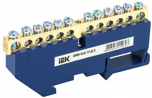 Шина нулевая на DIN-изол. ШНИ-6х9-10-Д-С IEK