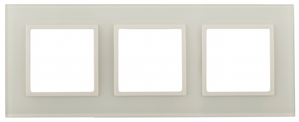 Рамка 3-м 14-5103-02 стекло Elegance сл. кость+сл. кость ЭРА