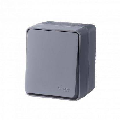 Выключатель 1-кл. ОП AtlasDesign Profi54 IP54 10AX антрацит SchE 
