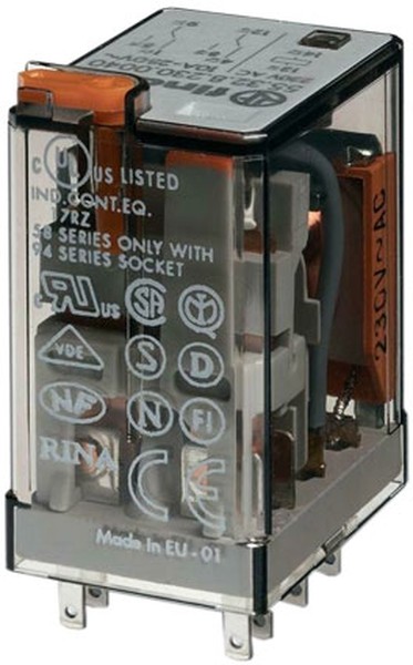 Реле DPDT Ucoil:24VAC 10A/250VAC 10A/30VDC\Finder