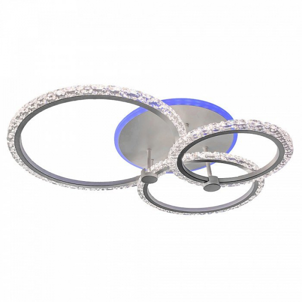 Люстра светодиодная Profit Light 18027/3 WHT 90W+7W RGB 3000-6000K пульт