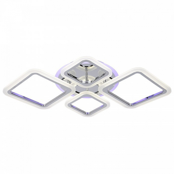 Люстра светодиодная Profit Light 1375/2+2 CHR 88W+12W RGB 3000-6500K пульт