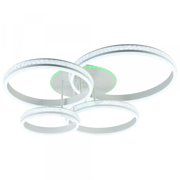 Люстра светодиодная Profit Light 6004/4 WHT 360W+10W RGB 3000-6000K пульт