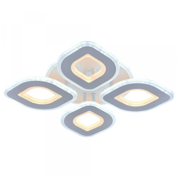 Люстра светодиодная Profit Light 8006/4 WHT 88W+56W BL+YL 3000-6000K пульт
