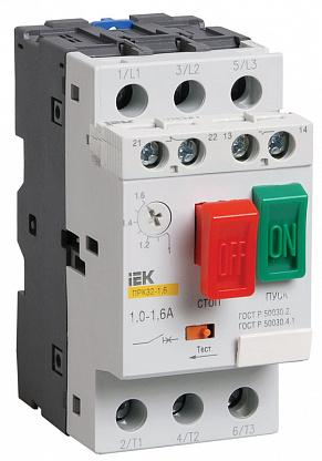 Пускатель ПРК32-1.6 In1.6А Ir1.0-1.6А Ue 660В IEK