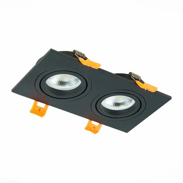 Светильник встраиваемый ST Luce ST251.408.02 черный GU10 2*50W