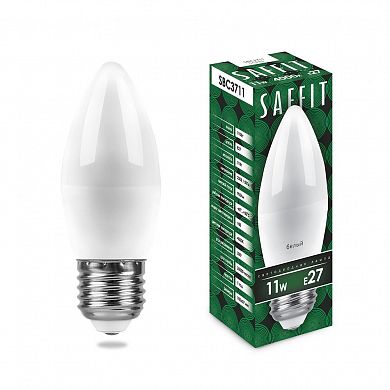 Лампа светодиодная SAFFIT SBC3711 Свеча E27 11W 4000K 