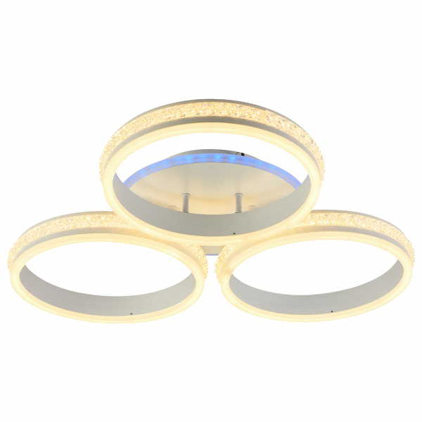Светодиодная люстра ProfitLight 6003/3 WHT 198W+8W RGB 3000-6000 K 14400 lm пульт