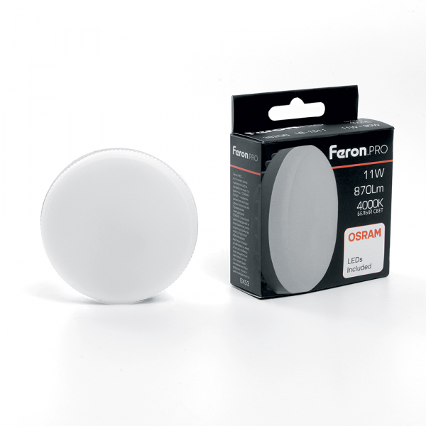 Лампа светодиодная Feron.PRO LB-1511 GX53 11W 4000K OSRAM LED