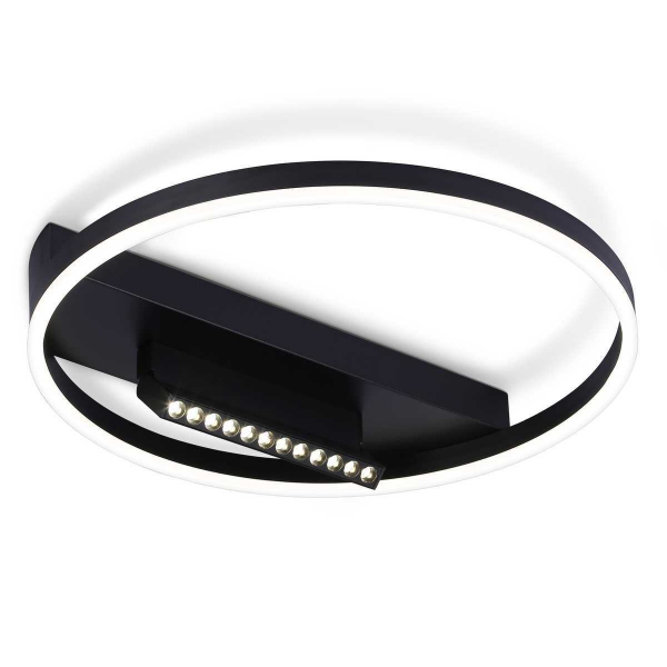 Потолочный светодиодный светильник Ambrella light Comfort LineTech 60W 3000-6400K FL51458/1+1 BK 