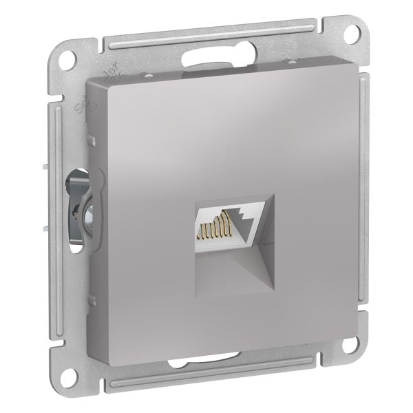 Механизм розетки компьютерной ATLAS DESIGN RJ45 алюм. SchE