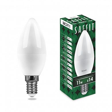 Лампа светодиодная SAFFIT SBC3711 Свеча E14 11W 4000K