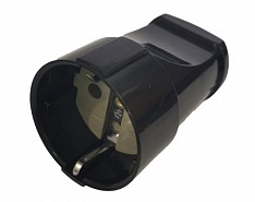 Розетка разборная GRV-S-16-R-G-B-IP20 круглая, с/з, черная General