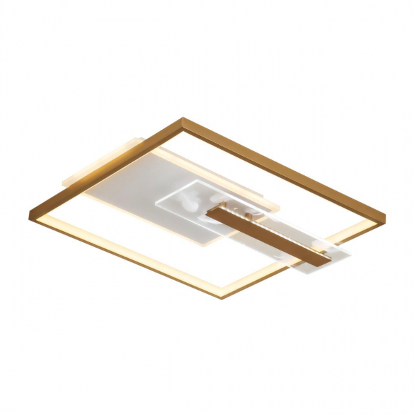 Потолочный светильник LED4U L1045-500 GD золото LED 76Вт 3000-6000К пульт 60*500*460мм