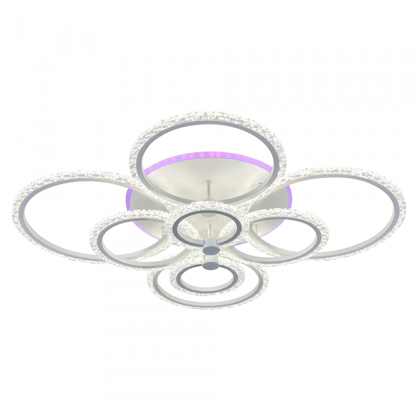 Люстра светодиодная Profit Light 18027/8 WHT 212W+15W RGB 3000-6000K пульт