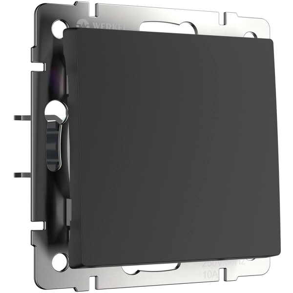 Выключатель проходной 1-кл черный матовый Werkel WL01-SW-1G-2W W1112008