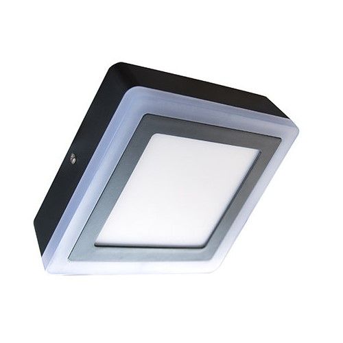 Настенно-потолочный светодиодный светильник Elvan NLS-500SQ-12/4-WW/NH-Bk LED 16W