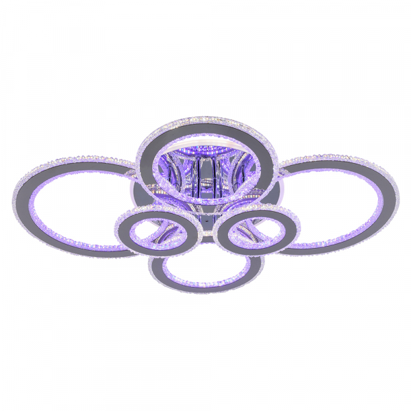 Люстра светодиодная Profit Light 8040/6 CHR 204W+156W BL+YL 3000-6000 K пульт