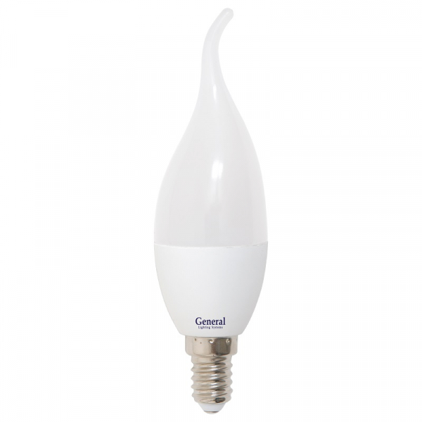 Лампа General "Свеча на ветру" GLDEN-CFW-8Вт-230В-E14-4500К