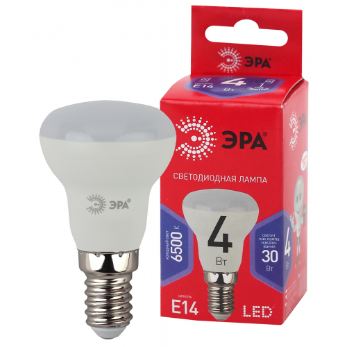 Лампа светодиодная ЭРА RED LINE LED R39-4W-865-E14 (диод, рефлектор, 4Вт, холодный, E14)