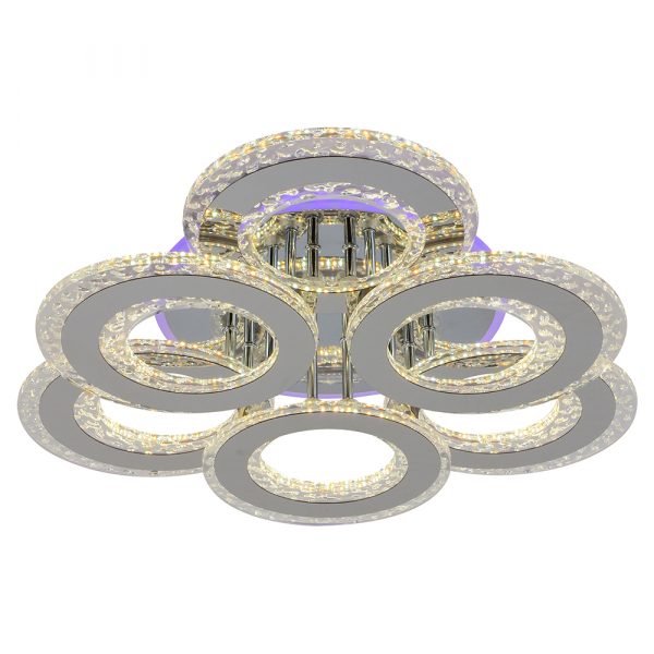 Люстра светодиодная Profit Light 8043/3+3 CHR 228W+8W RGB 3000-6000K пульт