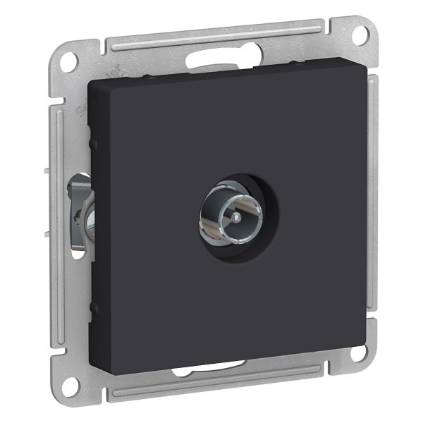 Механизм розетки TV ATLAS DESIGN оконечный 1DB карбон SchE