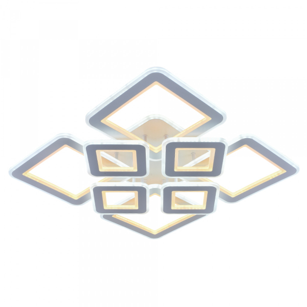 Люстра светодиодная Profit Light 8009/4+4 WHT A 254W+200W BL+YL 3000-6000K пульт