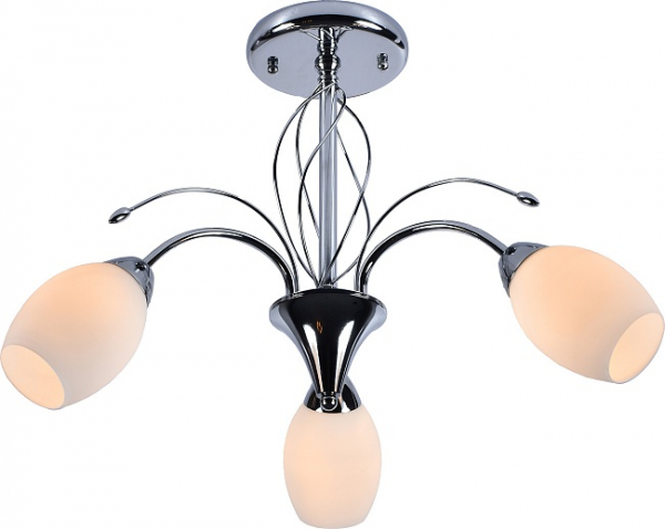 Люстра потолочная Escada 1161/3P 3*E27 550*550*400мм Chrome/White