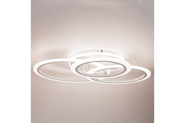 Светодиодная диммируемая люстра GLANZEN LED-0090-ROUND-white с пультом управления