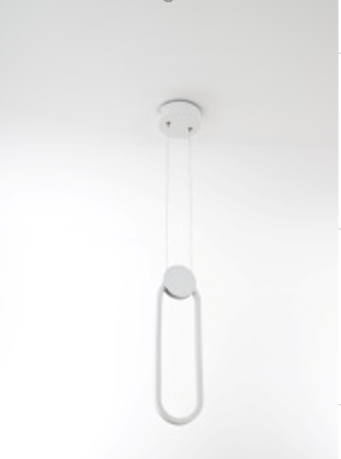 Подвесной светильник LED4U 8577 WT белый, 24W, 3000-6000К, без пульта, 110*1640*20мм