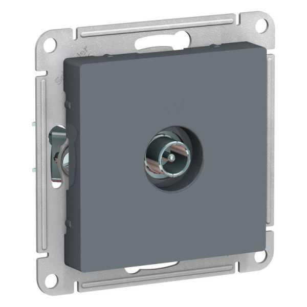 Механизм розетки USB ATLAS DESIGN 5В 1порт х 2.1А 2порта х 1.05А алюм. SchE