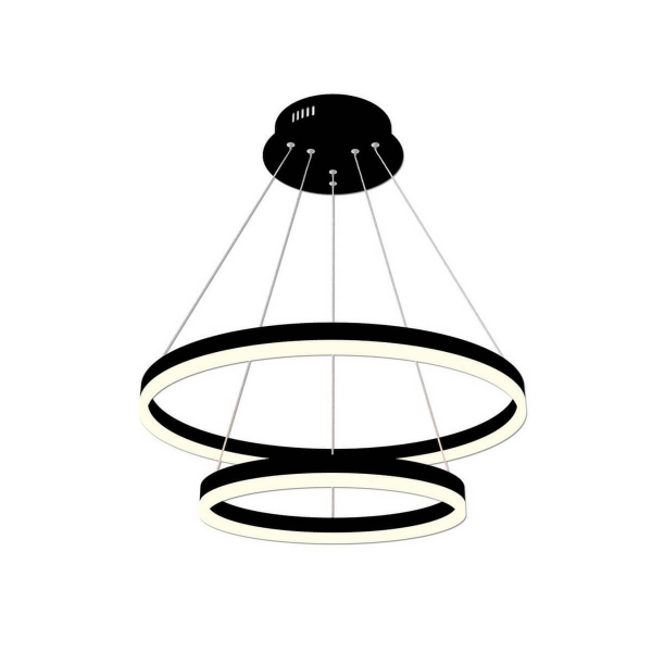 Подвесной светодиодный светильник Kink Light Тор-Эко 08219,19E LED 50W 4000K D600+400 H1200мм черный