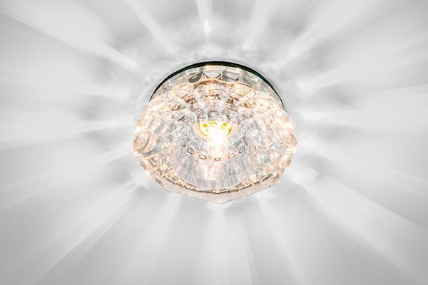 *Светильник потолочный с диодной подсветкой, ограненное стекло прозрачный MR16 CRYSTAL LED 15