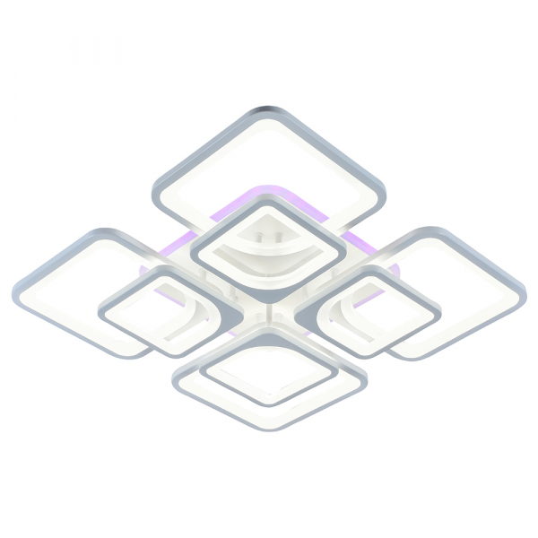 Люстра светодиодная Profit Light 8057/4+4 WHT 224W+10W RGB 3000-6000K пульт
