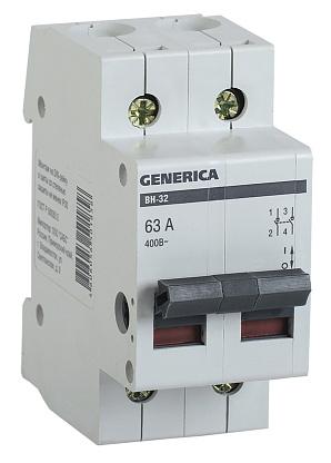 Выключатель нагрузки 2п ВН-32 GENERICA 63А IEK