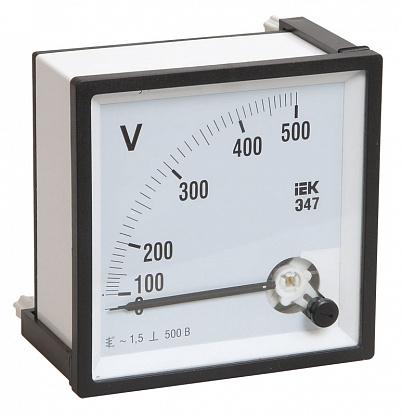 Вольтметр Э47 72х72мм 500В кл. точн. 1.5 IEK