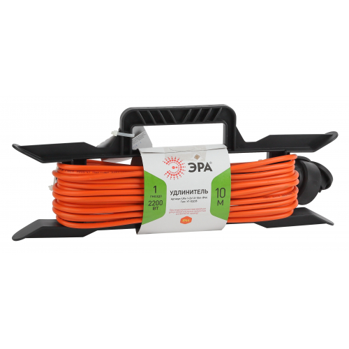 Удлинитель силовой UFx-1-2x1.0-10m-IP44 на рамке б/з 1 гн 10м ПВС 2х1 ЭРА