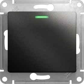 Механизм выключателя 1-кл. СП GLOSSA 10А IP20 10AX с подсветкой антрацит SchE