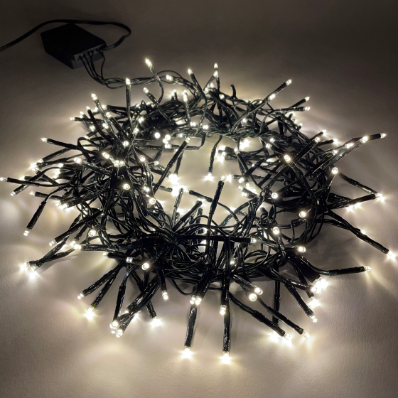 Гирлянды ENIN - GW ЭРА Гирлянда LED Нить Мишура 3,9 м зеленый провод, теплый свет, 220V