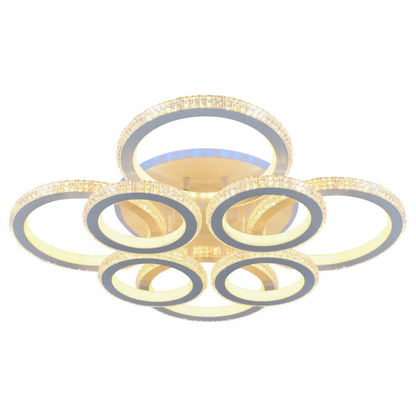 Люстра светодиодная Profit Light 8017/4+4 WHT 336W+8W RGB 